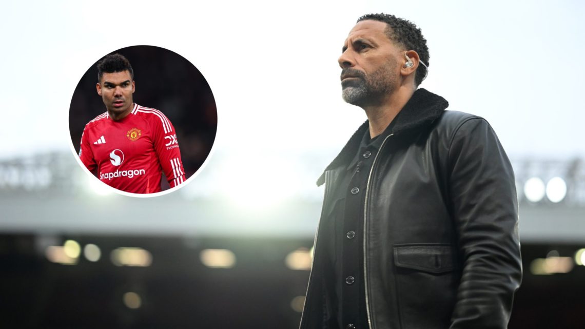 Rio Ferdinand with inset of Manchester United star Casemiro