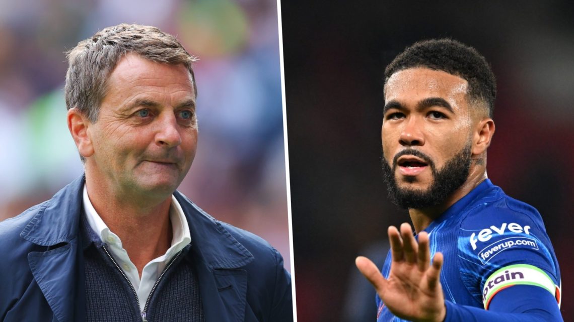 A split image of Tim Sherwood and Reece James