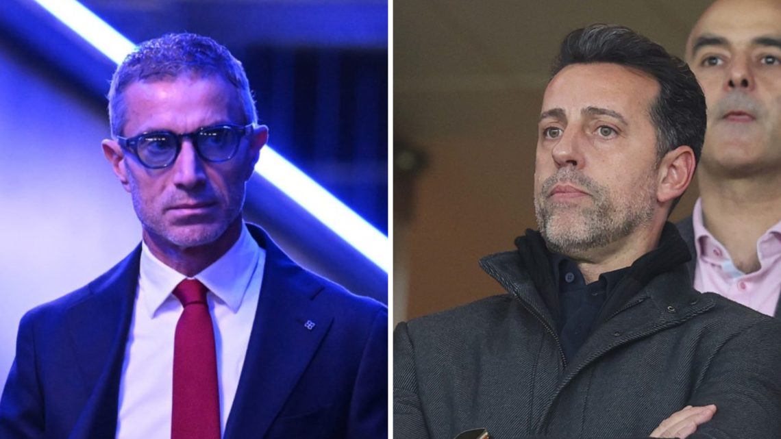 Andrea Berta split with Edu Gaspar, both at Arsenal matches.
