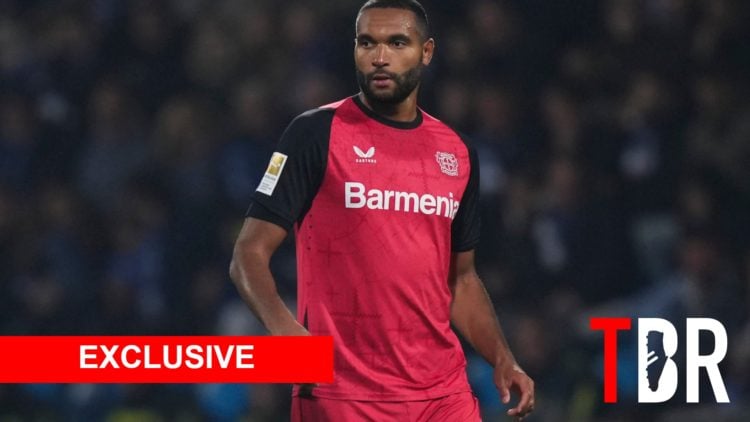 Jonathan Tah with TBR logo and Exclusive banner