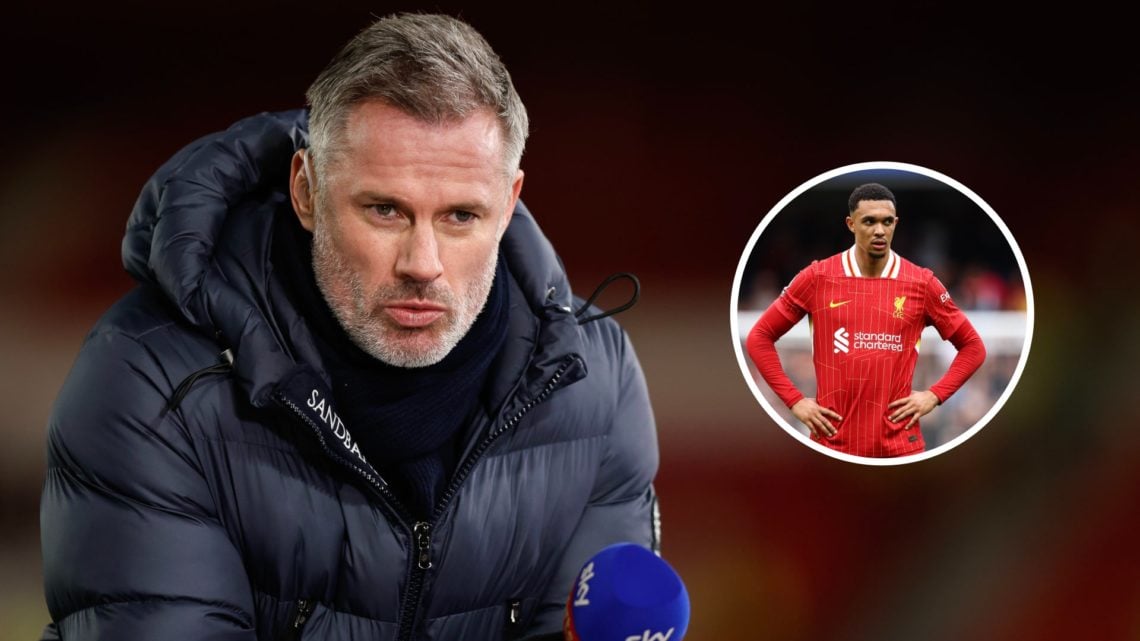 Jamie Carragher with inset of Trent Alexander-Arnold
