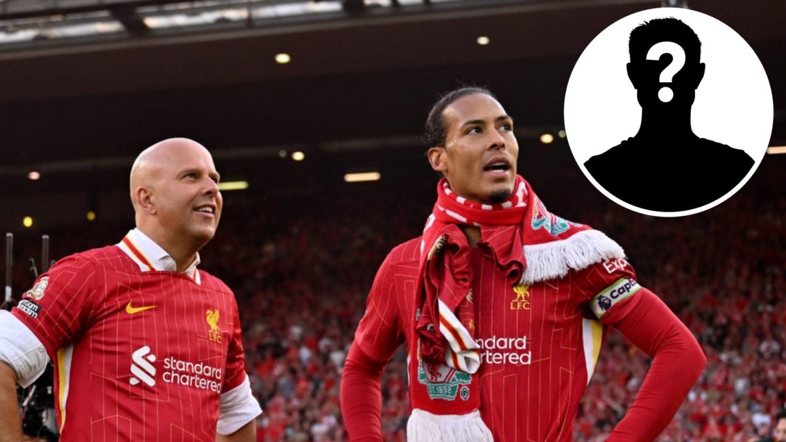 Liverpool manager Arne Slot and Liverpool defender Virgil van Dijk. Inset of mystery player.