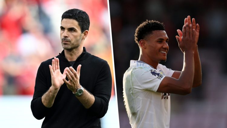 Split image of Arsenal manager Mikel Arteta and Aston Villa star Ollie Watkins