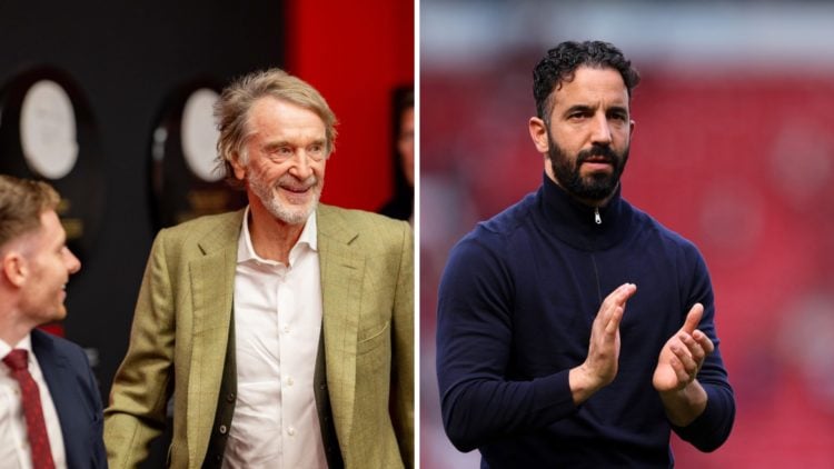 Split image of Sir Jim Ratcliffe and Manchester United manager Ruben Amorim