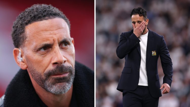 Split image of Rio Ferdinand and Ruben Amorim