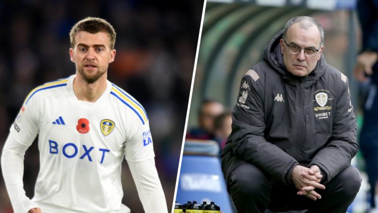 A split image of Patrick Bamford and Marcelo Bielsa