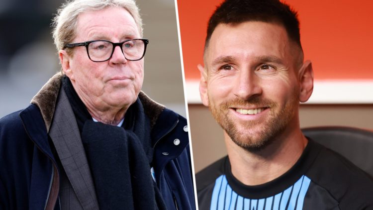A split image of Harry Redknapp and Lionel Messi