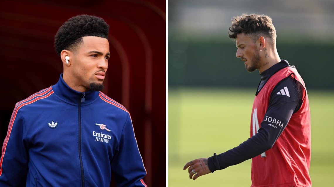 Split image of Arsenal midfielder Ethan Nwaneri and Gunners defender Ben White