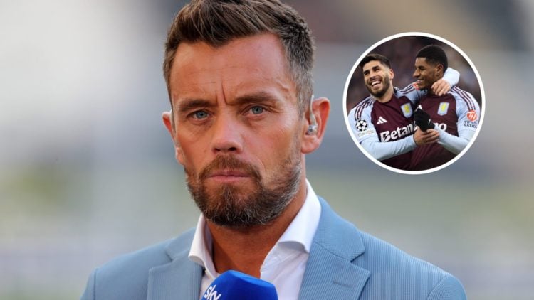 Lee Hendrie with inset of Aston Villa loan duo Marco Asensio and Marcus Rashford