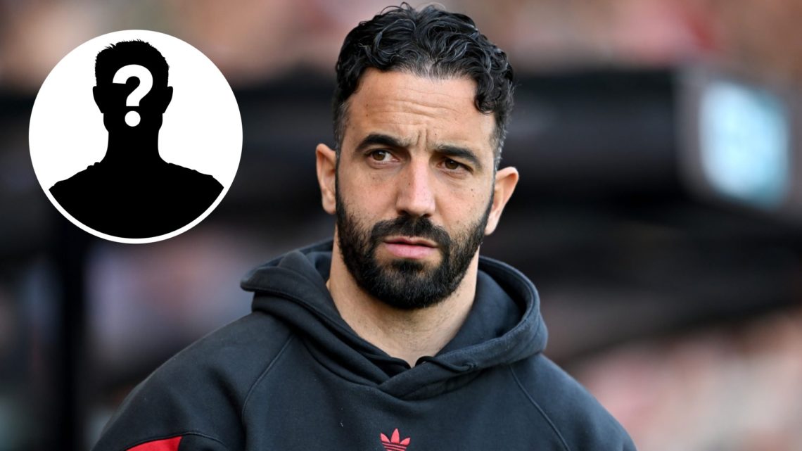 Image of Ruben Amorim, overlay of mystery player image
