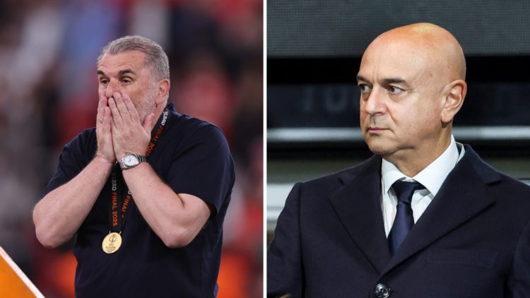 Split image of Daniel Levy Ange Postecoglou