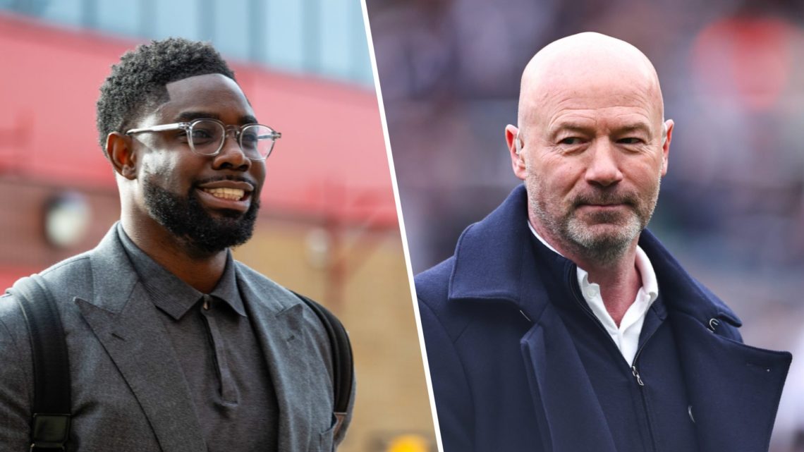 A split image of Micah Richards and Alan Shearer