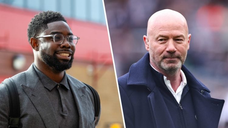 A split image of Micah Richards and Alan Shearer