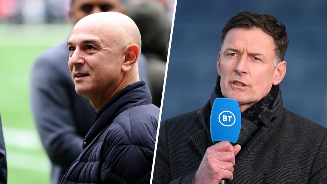 A split image of Daniel Levy and Chris Sutton