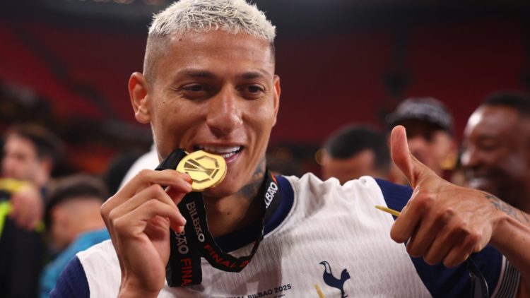 Richarlison with his Europa League medal