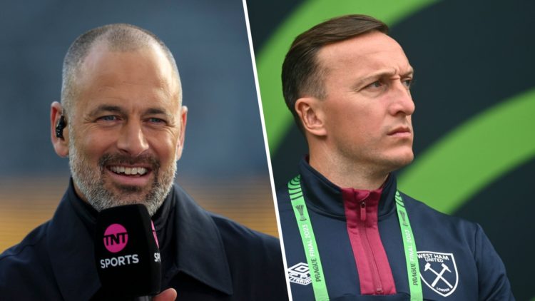 A split image of Joe Cole and Mark Noble