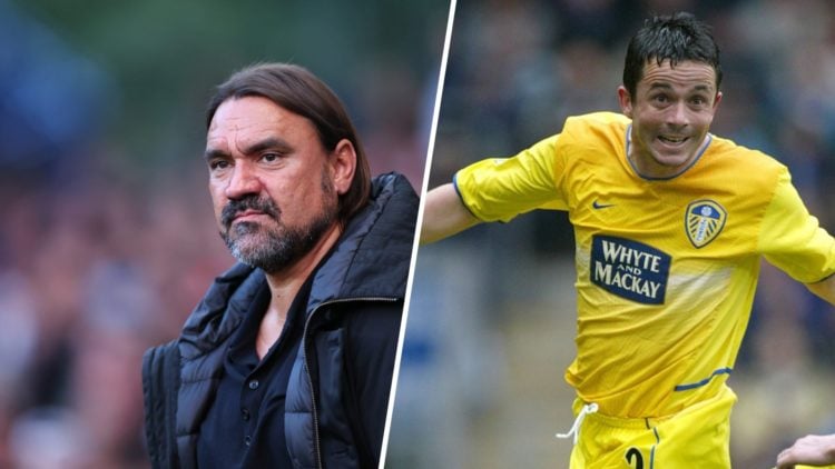 A split image of Gary Kelly and Daniel Farke