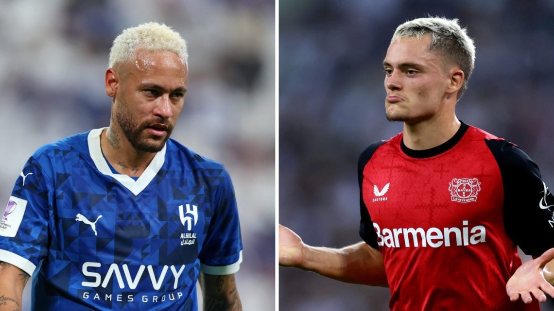 Split image of Neymar and Florian Wirtz