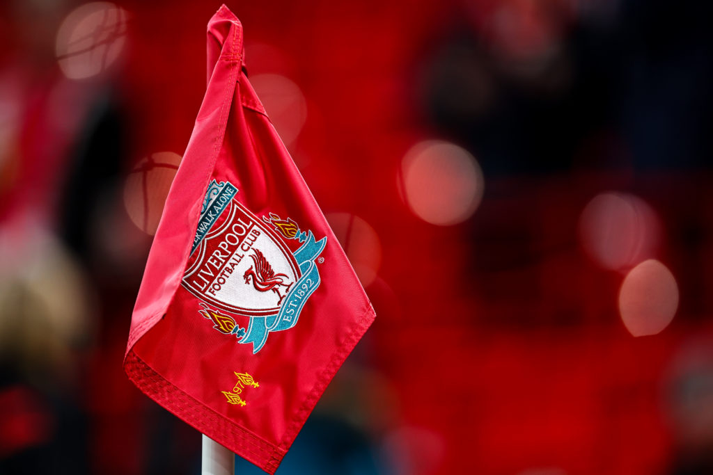 Liverpool corner flag at Anfield