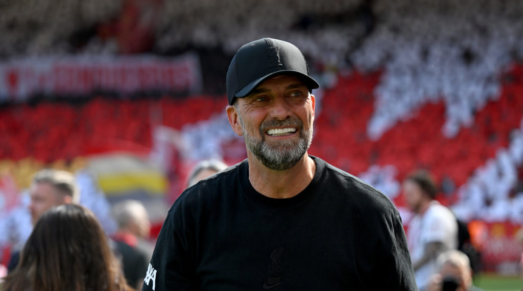 Jurgen Klopp during his final game for Liverpool vs Wolves.