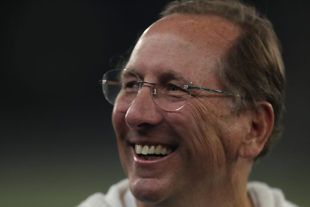 Crystal Palace, Lyon and Botafogo owner John Textor looks on
