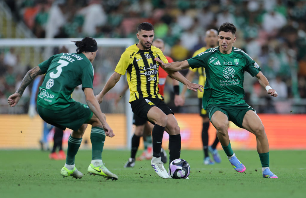 Houssem Aouar during a match for Al Ittihad.