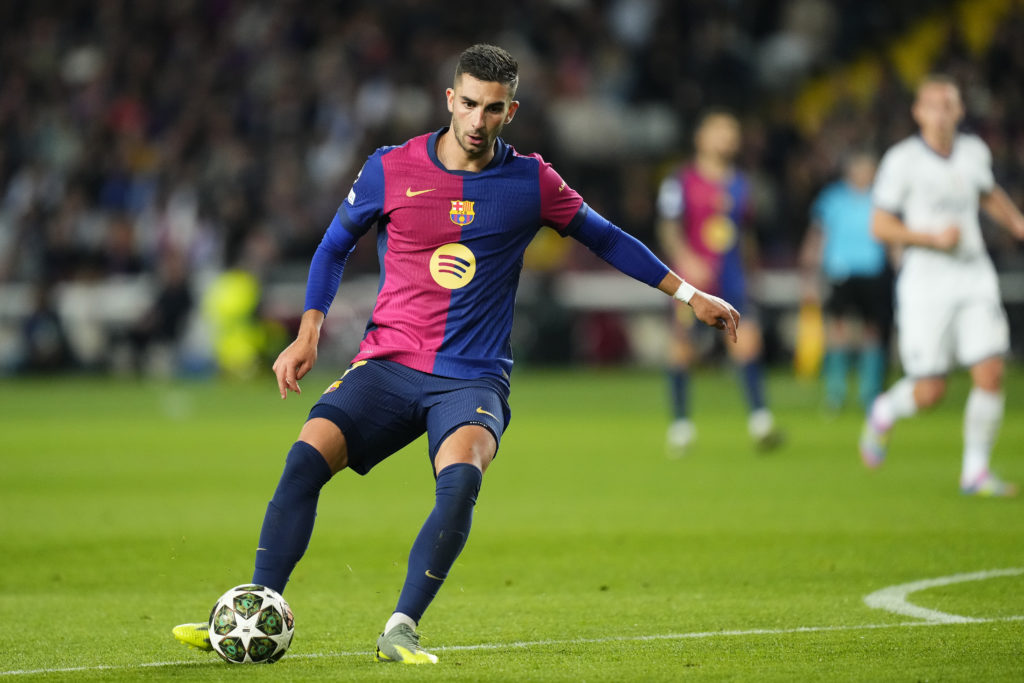 Ferran Torres during Barcelona's Champions League tie with Inter Milan.