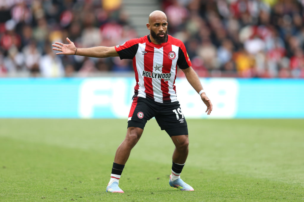 Tottenham and Manchester United target Bryan Mbeumo during the Premier League match between Brentford and Manchester United
