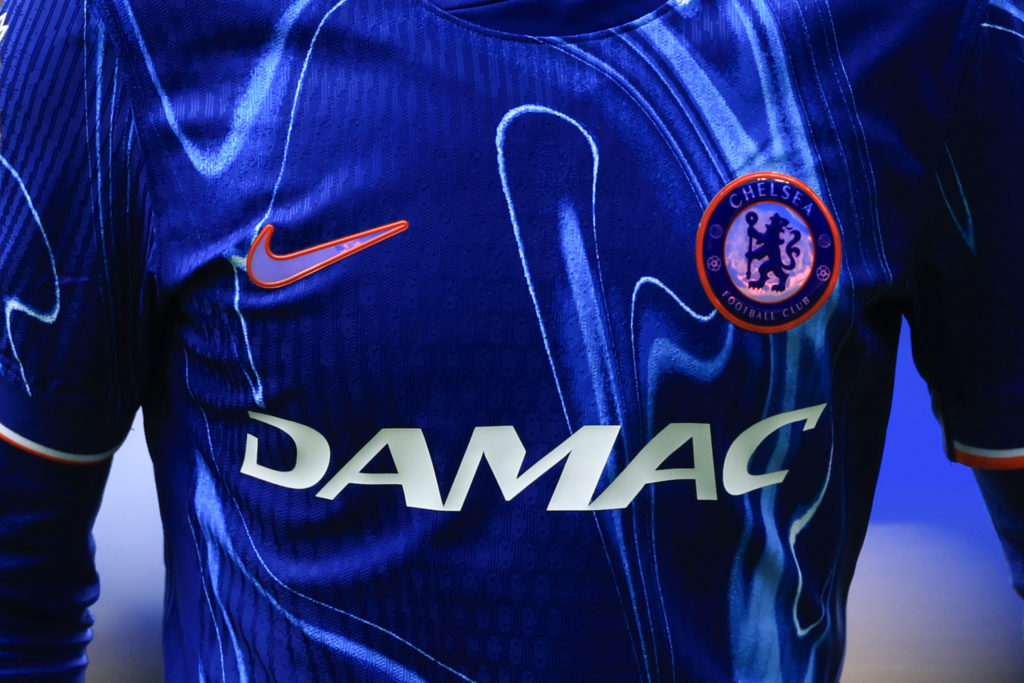 Chelsea FC front of shirt with DAMAC sponsor