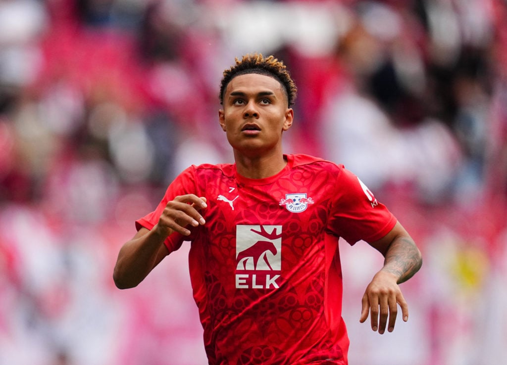 Antonio Nusa in action for RB Leipzig vs Stuttgart