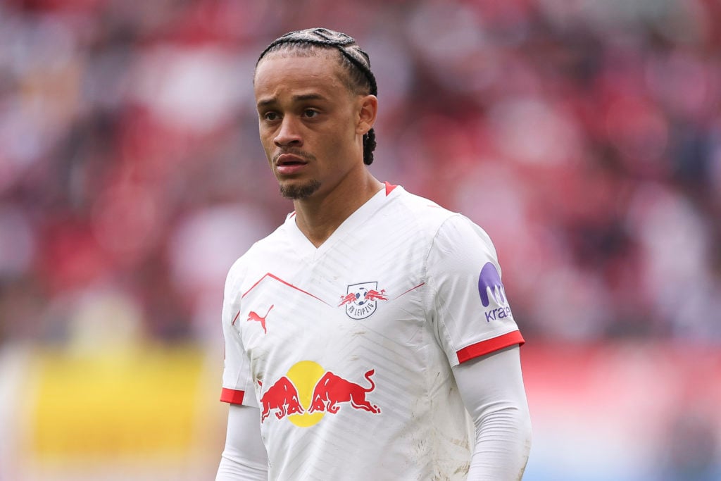 Xavi Simons in action for RB Leipzig vs Stuttgart