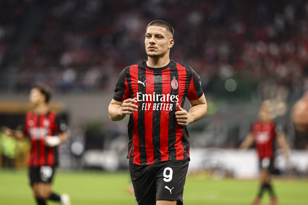 Luka Jovic during a Serie A match for AC Milan.