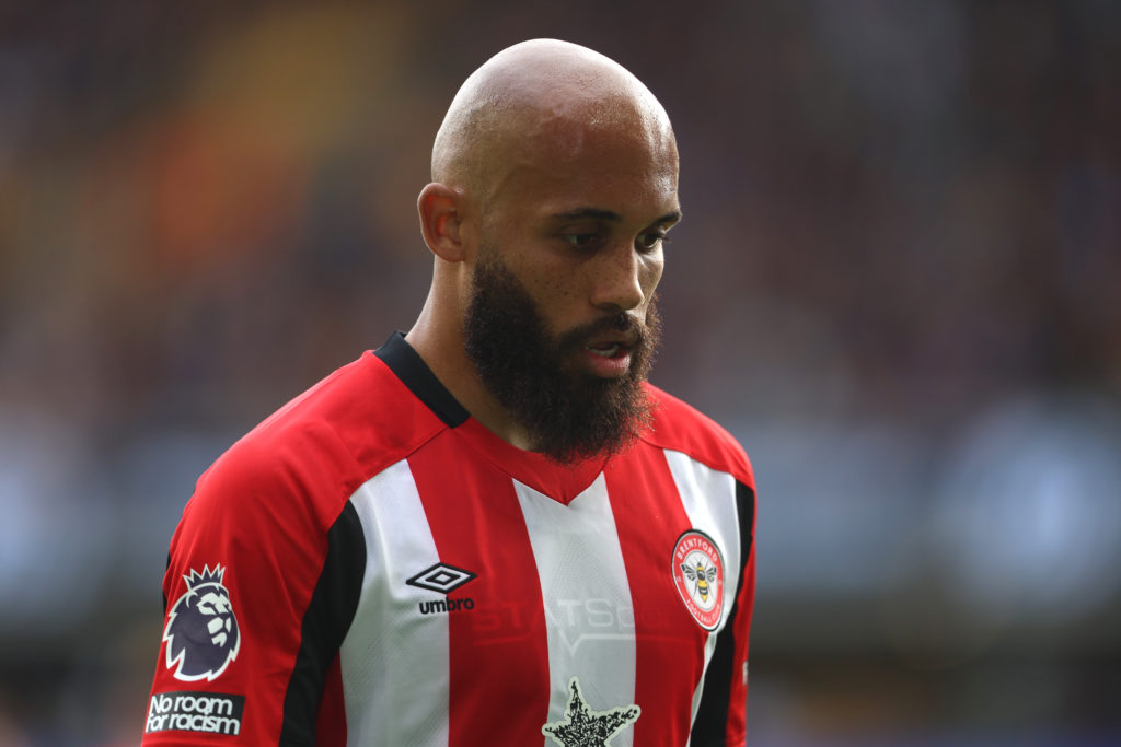 Bryan Mbeumo in action for Brentford vs Wolves