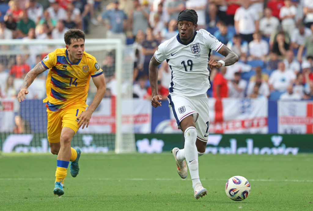 Noni Madueke during England's victory over Andorra.