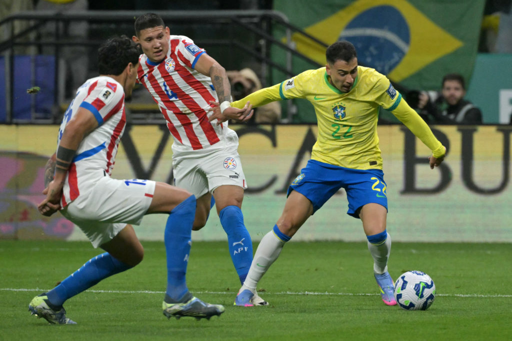 Gabriel Martinelli during Brazil's match against Paraguay.