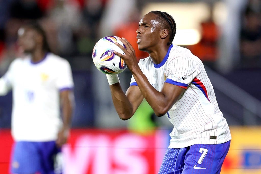 Mathys Tel during Portugal v France - UEFA European Under-21 Championship 2025 Group Stage
