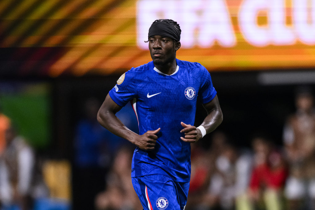 Arsenal target Noni Madueke in action for Chelsea during the Club World Cup match vs Los Angeles FC