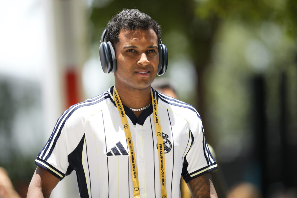 Rodrygo Goes arrives prior to the Club World Cup match between Real Madrid and Al Hilal