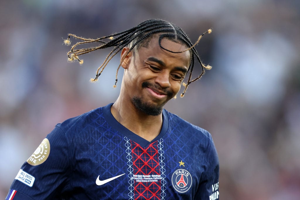 Bradley Barcola in action for PSG vs Botafogo