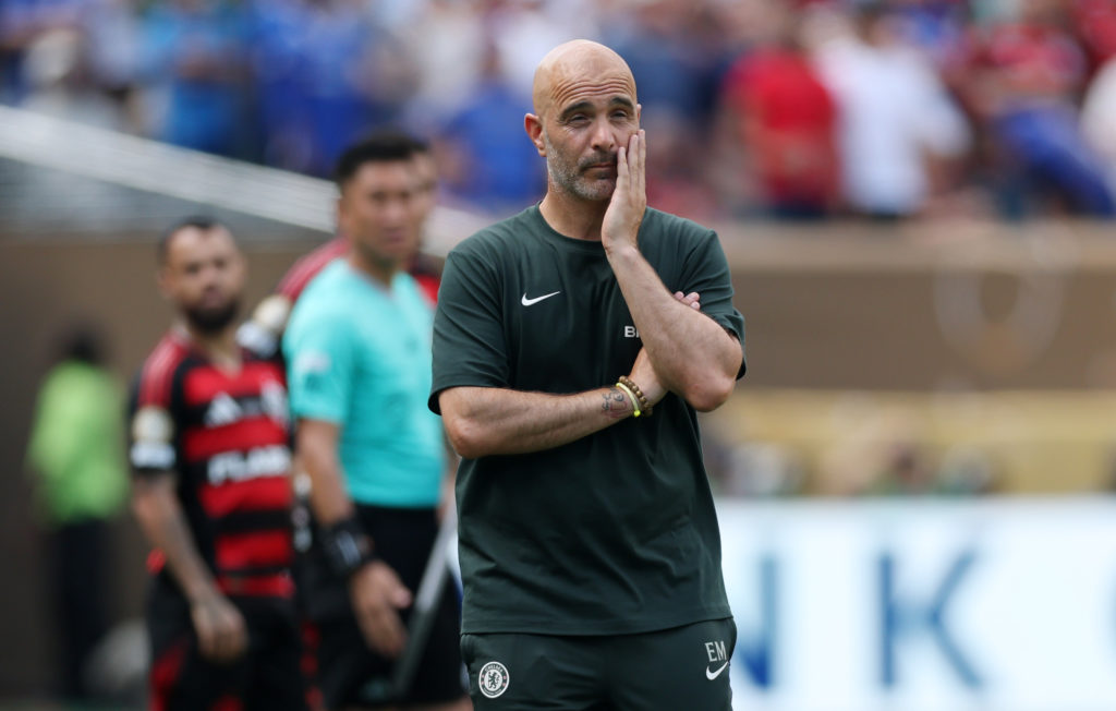 Chelsea manager Enzo Maresca reacts after team's defeat to Flamengo