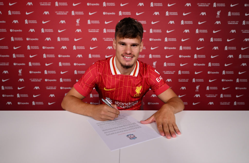 Liverpool Unveil New Signing Milos Kerkez
