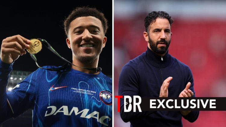 Split image of Jadon Sancho and Ruben Amorim
