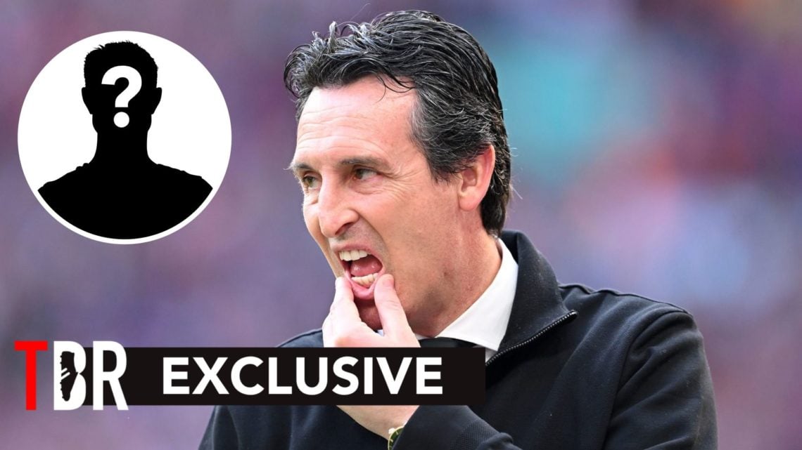 Image of Unai Emery during the FA Cup defeat to Crystal Palace with overlay of mystery player