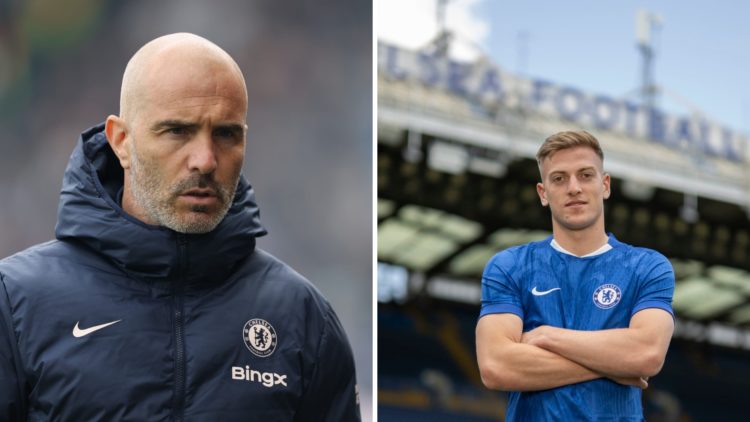 Split image of Enzo Maresca and Liam Delap