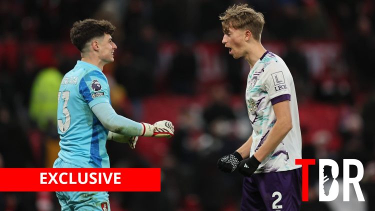 Spain duo Kepa Arrizabalaga and Dean Huijsen during their time at Bournemouth
