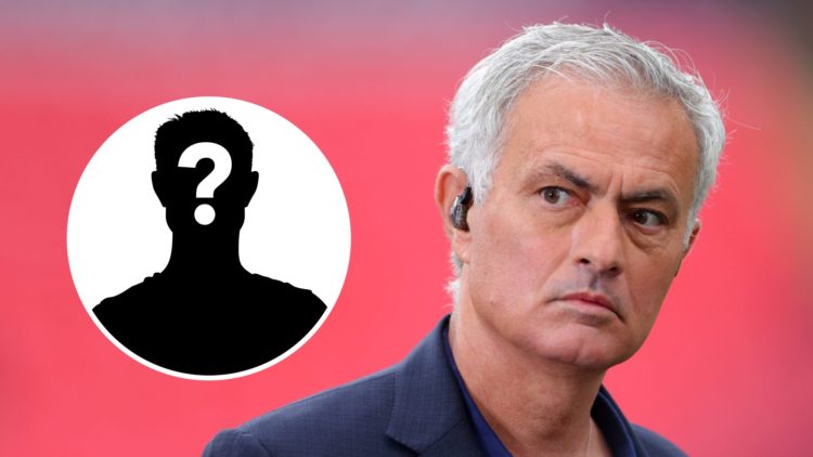 Jose Mourinho looks on during the Champions League final. Inset, question mark.