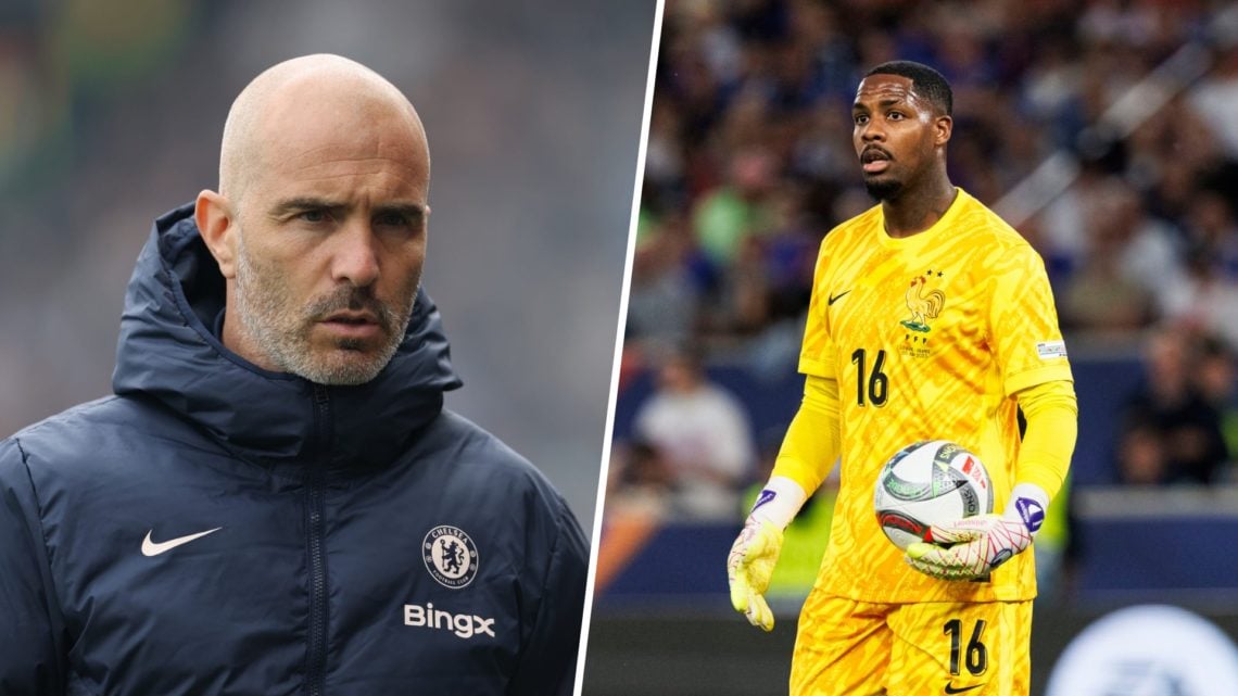 Split image of Enzo Maresca and Mike Maignan
