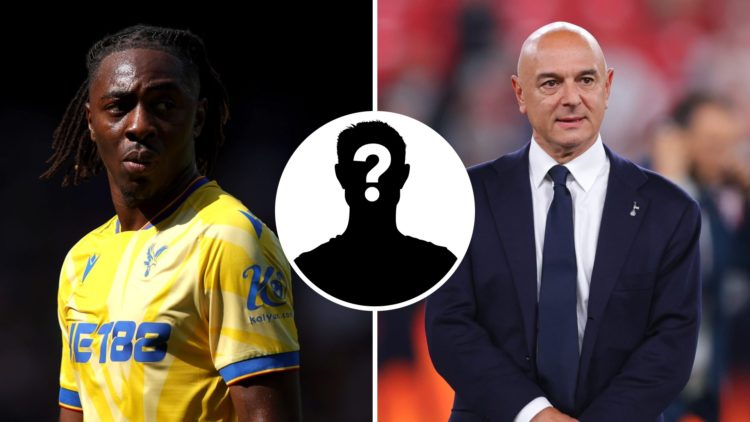 Split image of Crystal Palace winger Eberechi Eze (L) and Tottenham Hotspur chairman Daniel Levy (R).