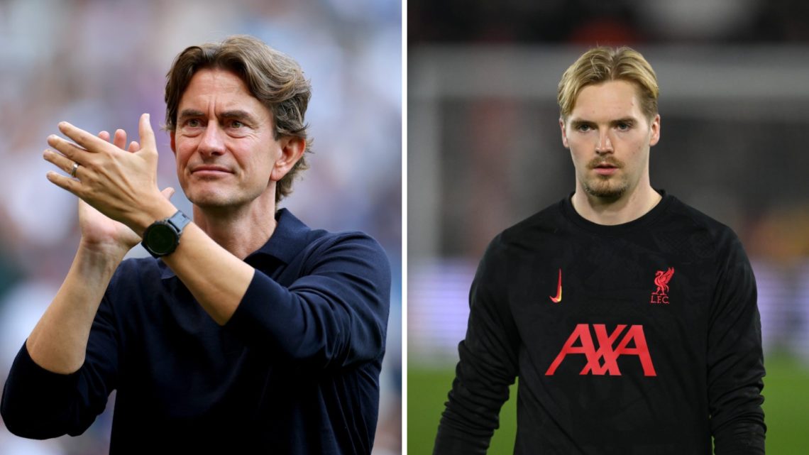Split image of Thomas Frank and Caoimhin Kelleher