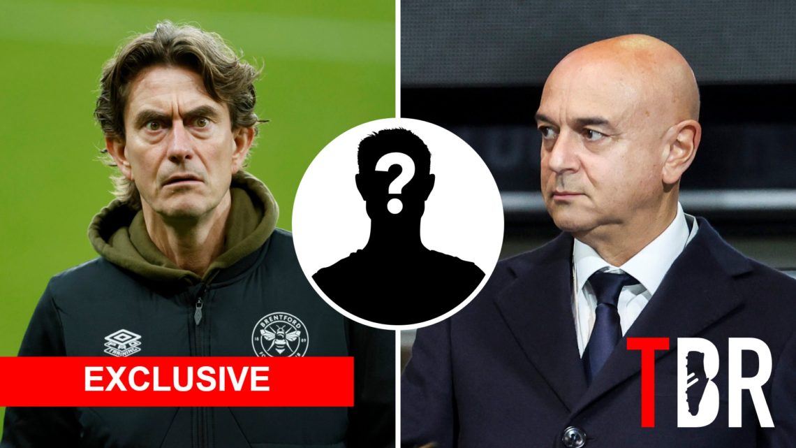 Split image of Brentford manager Thomas Frank (L) and Tottenham Hotspur chairman Daniel Levy (R).